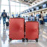 Valise à roulettes rigide de 20 pouces, légère, approuvée par les compagnies aériennes, avec serrure TSA, en ABS