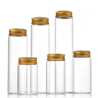 Flacons en verre tubulaires borosilicatés de 47MM de diamètre de col de vis avec le chapeau en aluminium pour le stockage