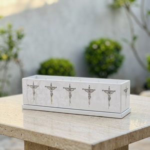 Wholesale Latest Cross Cutout Design White Metal Tea Light <b>Candle</b> <b>Holder</b> for Christmas Decoration - Product Image 6