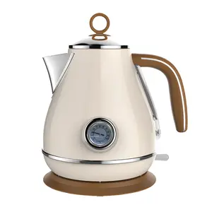Minimalist retro style electric kettle high-power 1.7L electric kettle with thermometer household plug-in electric kettle