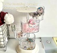 Offre Spéciale : Organisateur de Bijoux Rotatif en Acrylique Transparent à Plusieurs Niveaux pour Boucles d'Oreilles, Colliers, Pinces à Cheveux et Articles Divers de Chambre ou de Bureau