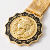 Médaille d'or personnalisée de football américain pour les jeunes, badge métallique sur mesure pour les récompenses sportives de la ligue de football