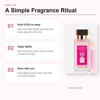 75ml Vrouwelijke Parfumspray Fruitig Bloemige Geur Gekonfijt Fruit Citrus Roos Blauwe Bes Perzik Muskus Ceder Groothandel Leverancier