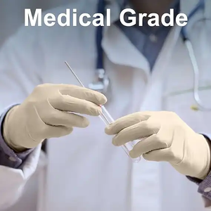 Sarung tangan lateks kerja rumah sakit, sarung tangan sekali pakai lateks gratis bubuk pemeriksaan medis pembersih Hotel - Product Image 3