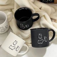 Vente en gros de tasses à thé avec impression de logo personnalisé de 12 oz tasse à café en céramique tasse en céramique imitation émail tasse en céramique de dessin animé