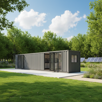 Conteneur maritime entièrement modulaire modifié, mini-maison 1 chambre, étanche et respirante, 40 pieds, pour extérieur, maison mobile, bureau, hôtel