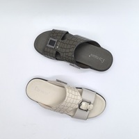 Pantoufles confortables d'extérieur en cuir PU-Sandales arabes pour hommes