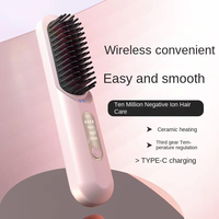 Brosse à cheveux multifonctionnelle MESKY, petite, sans fil, rechargeable par USB, avec batterie