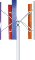 Turbine éolienne à faible puissance Luvorb 500W, turbine éolienne à axe vertical de type H, générateur à aimants permanents, alimentation électrique