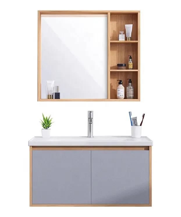 Sanitary Ware Manufacturer Popular Bathroom Cabinet Wall Mounted Bathroom Vanity with Wash Basin
