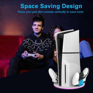 Base de Carga Vertical con Luz RGB Honcam para PS5 Pro y Cargador de Control Edge para Sony Playstation 5 Pro PS5 Slim Dualsense - Product Image 6