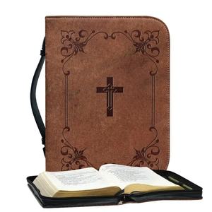 Muestra gratuita de funda para Biblia de calidad superior con cierre de cremallera y asa, fabricada en una fábrica - Product Image 6