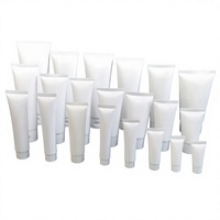 Tube cosmétique en plastique souple blanc de 3 ml, 15 ml, 30 ml, 50 ml, 100 ml pour emballage de lotion et crème pour les mains, flacons vides avec impression sérigraphique et bouchon à clapet