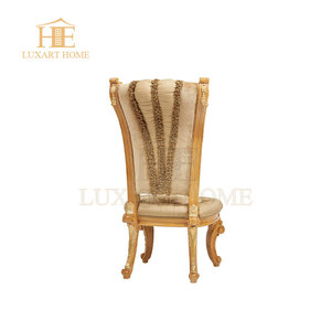 Mesa de comedor de lujo personalizada estilo Palacio <span class=keywords><strong>Imperial</strong></span> Real lujosa mesa de comedor larga chapada en oro con 8 sillas para comedor de Villa - Product Image 4