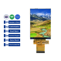 Écran LCD TFT vertical 3,2 pouces 320*480 MCU RGB SPI, panneau d'affichage 250 cd, 40 broches, module d'affichage LCD 3,2 pouces pour appareils portables et PDA