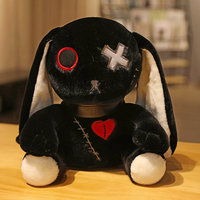 Jouets en peluche de lapin sur le thème d'Halloween, poupée de lapin, logo personnalisé, cadeau amusant pour la décoration de festival
