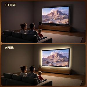 Bande lumineuse LED 13,12 pieds, blanc chaud 3000K, alimentation USB, commande tactile, éclairage de surface pour armoires - Product Image 2