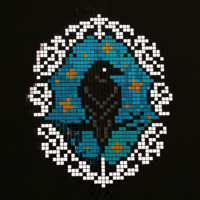 Feuilles de transfert de paillettes thermocollantes écologiques GRS OEKO, motif personnalisé oiseau carré