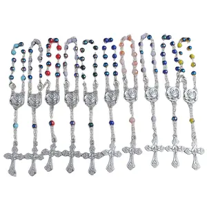 Small 4mm Glass Beads Transparent Holy Chain Mini Rosary - China