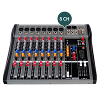 Console de mixage audio alimentée par USB sans fil Bluetooth professionnelle à 8 canaux, système de sonorisation DJ, contrôleur de karaoké