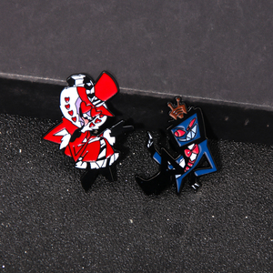 Hot Anime Personajes Pin Insignia Hazbin <span class=keywords><strong>Hotel</strong></span> Lindo Metal Colgante <span class=keywords><strong>Broche</strong></span> Insignia Broches de solapa - Product Image 4