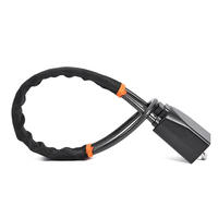 Dispositif antivol pour voiture, verrou de ceinture de sécurité antivol, verrou de volant avec 3 clés et câble en acier