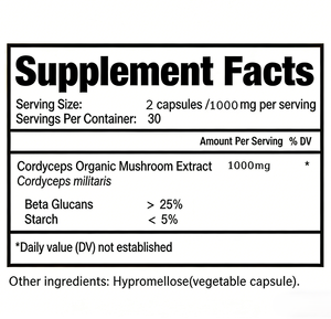 OEM ODM Fabriek Privélabel <span class=keywords><strong>Cordyceps</strong></span> Militaris Sinensis Extract 60 capsules <span class=keywords><strong>Cordyceps</strong></span> Paddenstoel Capsules Mannen Supplementen - Product Image 3