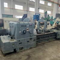 Tour à métaux manuel d'occasion C61100, prêt à l'emploi, robuste, portée de 1000 mm, longueur de 5 m, pour l'usinage d'arbres