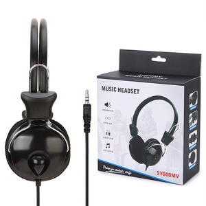 <span class=keywords><strong>Casque</strong></span> filaire supra-auriculaire Soyto avec câble prise 3.5mm pour ordinateur portable écouteurs musique écoute jeu vidéo - Product Image 2