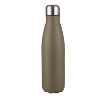 Bouteille d'eau isotherme en acier inoxydable à double paroi de 500 ml (17 oz) couleur personnalisée pour la gym, les sports de plein air, le froid et le chaud