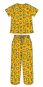 ชุดยูนิฟอร์มผ้าคอตตอนคอวีสำหรับผู้หญิงชุดยูนิฟอร์มผ้าคอตตอนทรงตรงสำหรับใส่ทำงานทางการแพทย์ - Product Image 2