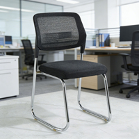 Chaise de bureau ergonomique à dossier mi-haut en maille, design moderne, pour réunions, idéale pour le bureau, la maison et l'atelier