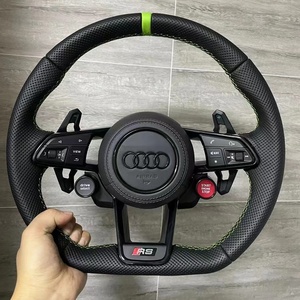 Volant sport en cuir pur R8, nouveau modèle pour CLS, modification en fibre de carbone, approvisionnement transfrontalier 1 R8 Cuir - Product Image 3