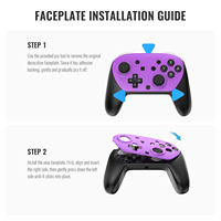 Jeu de plaques frontales de couleur personnalisée pour manette de jeu 10 couleurs ABS durable facile à encliqueter avec capuchons de manette pour console Switch 2 Pro