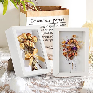 Cadre photo 3D profond en MDF Noyer Noir et Blanc, formats 8x8, 8x10, 10x10, 16x16 pouces, A4, avec plexiglas pour décoration artistique - Product Image 5