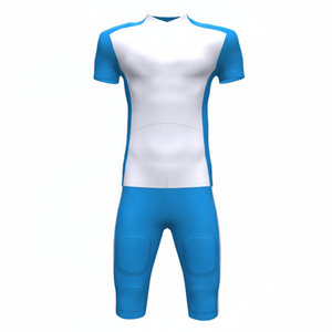 Uniforme de fútbol americano de gran tamaño en blanco de poliéster 100%, uniforme de fútbol americano Unisex de peso pesado sin cuerdas para adultos - Product Image 1