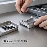 Vis à tête hexagonale M2.5x13mm en acier zingué noir avec dispositif de verrouillage de filetage pré-appliqué pour l'électronique