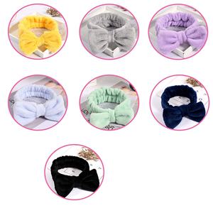 Diadema con lazo grande para mujer, banda para la cabeza de maquillaje Facial, envolturas para la cabeza de lana Coral, diadema de Spa para mujer, ducha, lavado de cara - Product Image 6