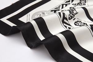 Wholesale Customized 14mm <strong>Green</strong> <strong>Silk</strong> Satin square Scarf &amp; Handkerchiefs <strong>Silk</strong> l Bandana Hand-rolled Hem for Brand Promotional - Product Image 4