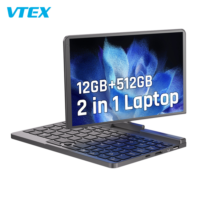 Mini Portable Laptop 8 Inch Fhd Touch Screen Touchscreen Yoga 360 Degree Rotating 2 in 1 Wifi6 Convertible Yoga Mini Laptop