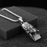 Collier en acier inoxydable pour homme, bijoux avec insectes antiques, style rock