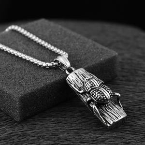 Collar de acero inoxidable estilo rock para hombre, joyería antiinsectos - Product Image 5