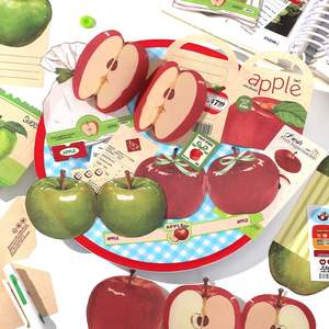 แพ็คสมุดโน้ตแบบฉีก 20 แผ่น/แพ็ค ชุดวัสดุ Fresh Store ซีรีส์ที่สอง คู่มืออาหารและกาแฟ DIY - Product Image 4