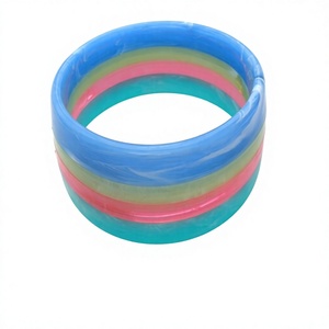 Best Quality Resin <b>Bangle</b> <b>Bracelet</b> Classic & Vintage Stylish With White Stripe Round Handmade Jewelry For Wedding Party Woman - Product Image 5