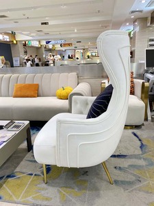 Sillón Moderno de Terciopelo Verde de Lujo, Sillón Reclinable Individual <span class=keywords><strong>para</strong></span> Sala de Estar, Sillón Individual de Diseño - Product Image 3