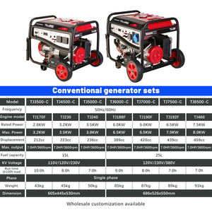 Generator bensin portabel TJ4500-B Set <span class=keywords><strong>3</strong></span>.2/<span class=keywords><strong>3</strong></span>,5 kW EPA Home-Cooled Starter fase tunggal 4 Tak elektrik Auto DC - Product Image 2