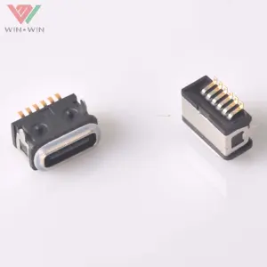 Conector IPX8 de 6 pines, conector USB C, SMT, fabricante de alta calidad