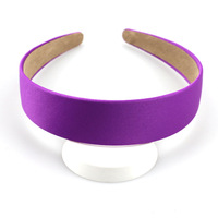 Headband Satin Mengkilap 3cm untuk Wanita, Warna Solid Sederhana, Finishing Mengkilap Klasik, Tersedia Berbagai Warna