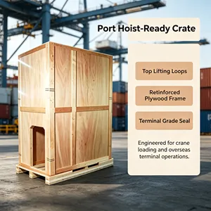 Port Lifting Special Plywood Wooden <b>Crate</b> Refrigeration Unit Complete Export Multi Layer Buffer Pressure Resistant Case - Product Image 2