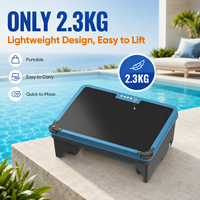 Robot nettoyeur de piscine solaire portable mural intelligent OEM 2026 avec logo personnalisé et filtration en 3 étapes